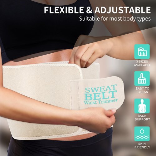 Lisacool Waist Trainer for Women,Waist Sweat Band for Women,Belt for Weight Loss, Belly Band,Stomach Wrap Lumbar Support Champagne
