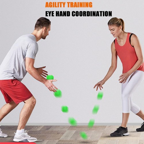 AIRLAXER Reflex Reaction Ball Set - Enhance Hand-Eye Coordination Training | 2.83 Inch | 3 Colors: Blue, Yellow, Green