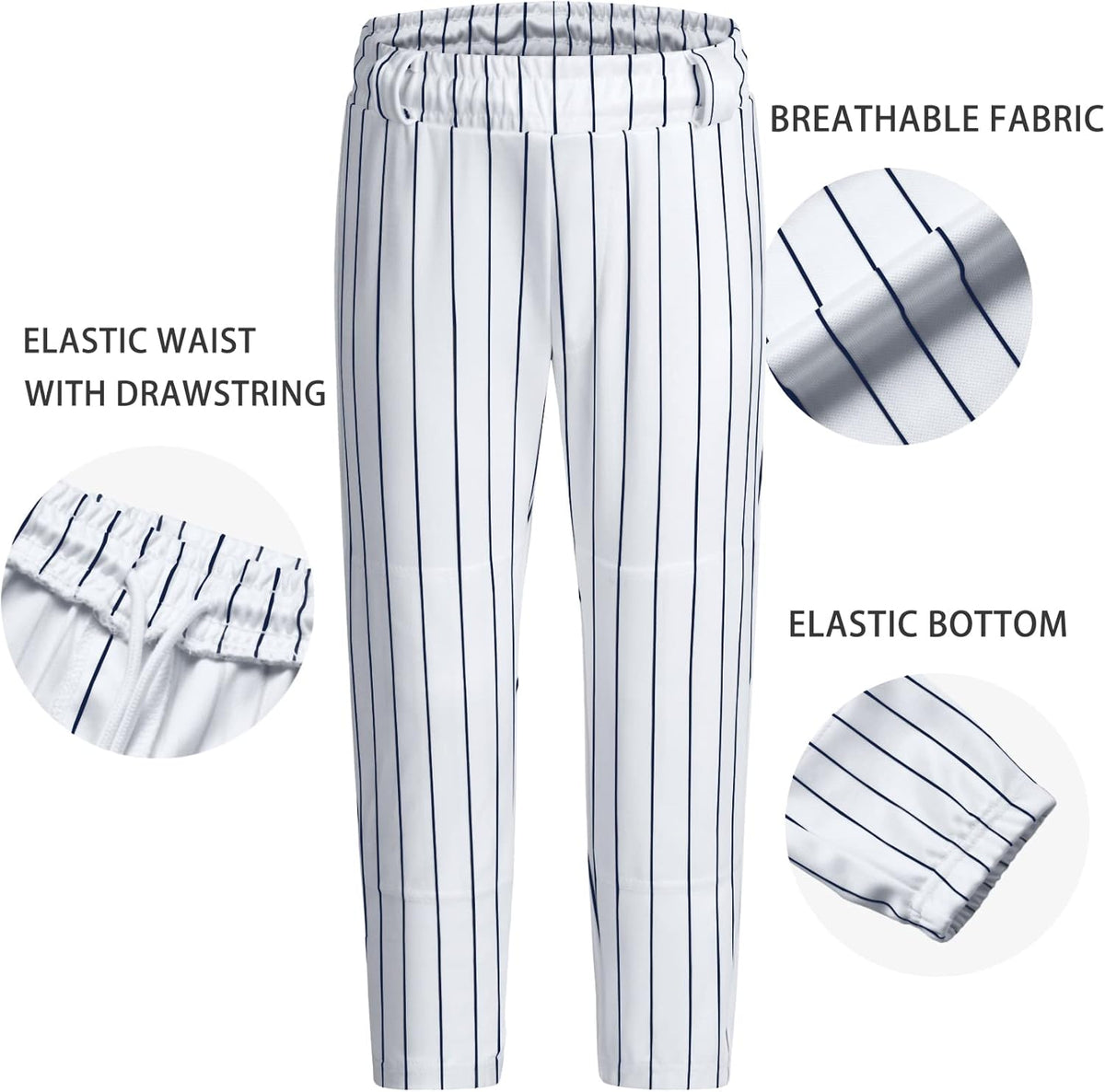 QBK Youth Baseball & Softball Pants - Comfortable Fit for Boys & Girls | Sizes 2T-5T
