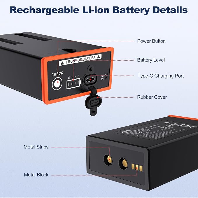Lesaps 2-Pack 5000mAh Moultrie Power Mag Replacement Battery