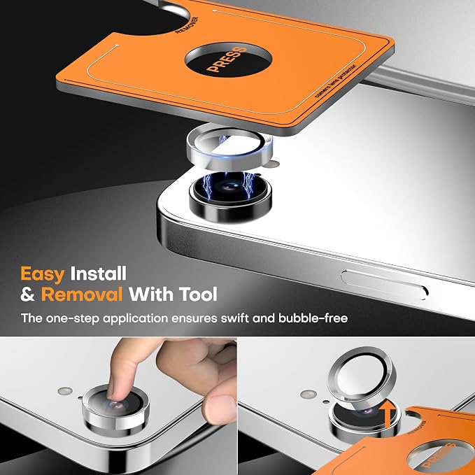 for iPhone 16e/iPhone 17e Camera Lens Protector, Tempered Glass Screen