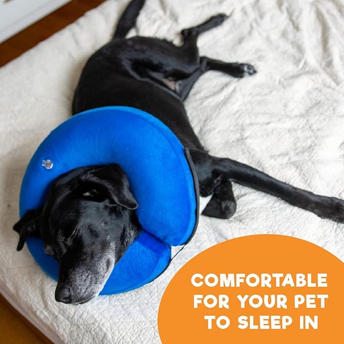 BENCMATE Inflatable Dog Cone Collar Alternative, Soft Dog Cone for Small Medium Large Dogs and Cats, Neck Recovery ECollar Donut Collar After Surgery (XLarge, Plaid)