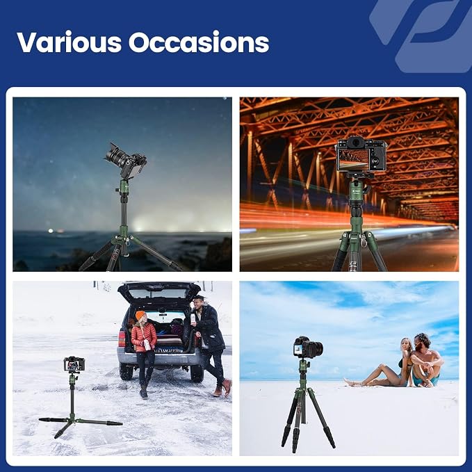 Fotopro 60inch Carbon Fiber Tripod Compact Camera Tripod