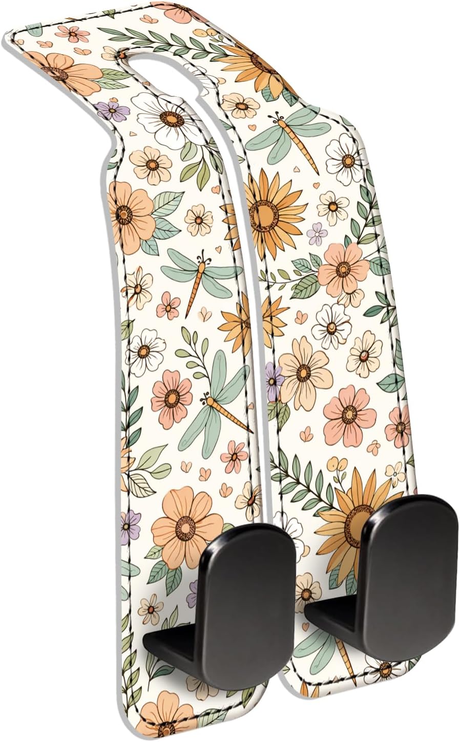 Car Seat Back Storage Hook, Funny Car Purse Hook, Cute Vehicle Storage Organizer for Purses Handbags Dark Floral Mushroom