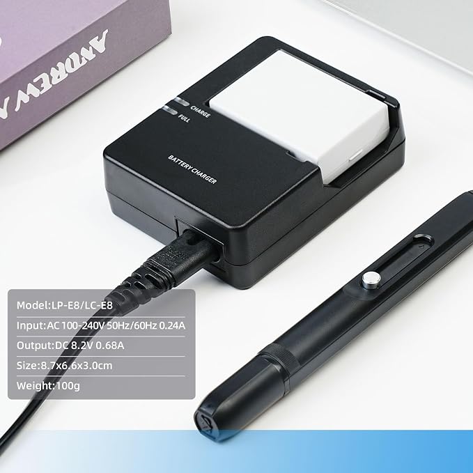 LC-E8 LP-E8 Battery Charger for LC-E8C LC-E8E Battery Compatible