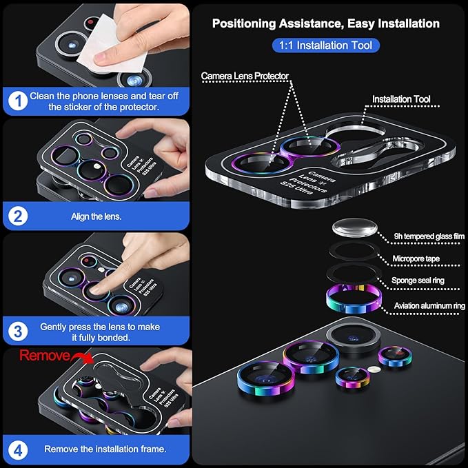WSKEN for Samsung Galaxy S25 Ultra Camera Lens Protector