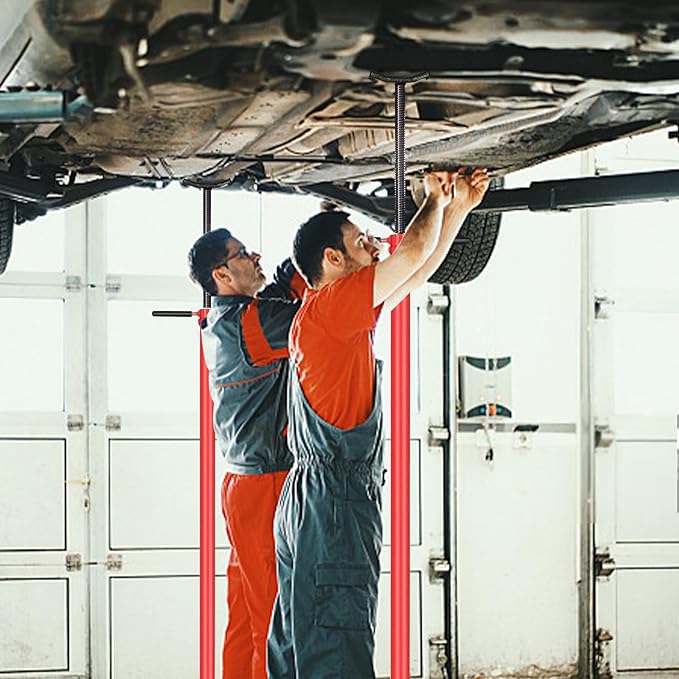 Underhoist Support Stand 1500lbs 0.75 Ton Capacity Pole Jack Heavy Duty Jack Stand Car Support Jack Lifting from 52inch to 75inch Easy Adjustment Round Base Automotive Support