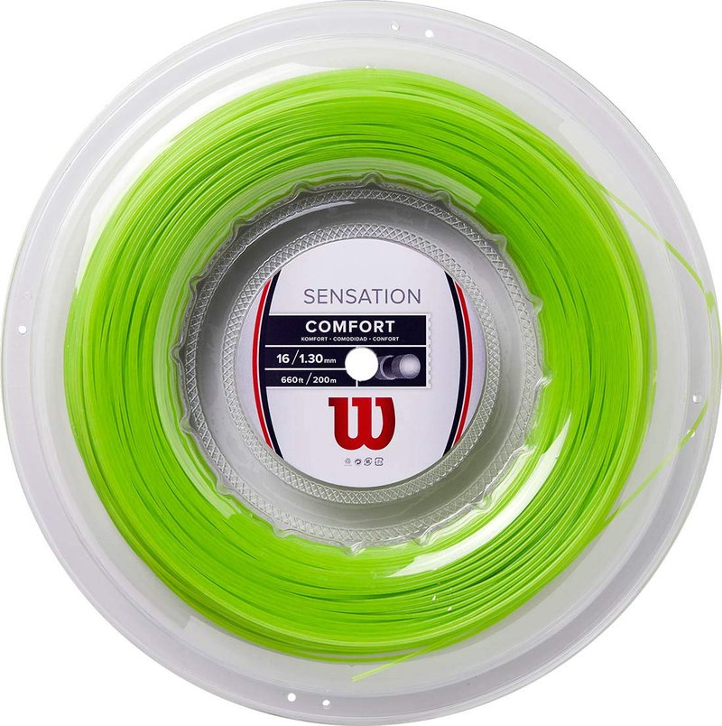 WILSON Sensation 16 Neon Green Reel Tennis String - 16 Gauge Set