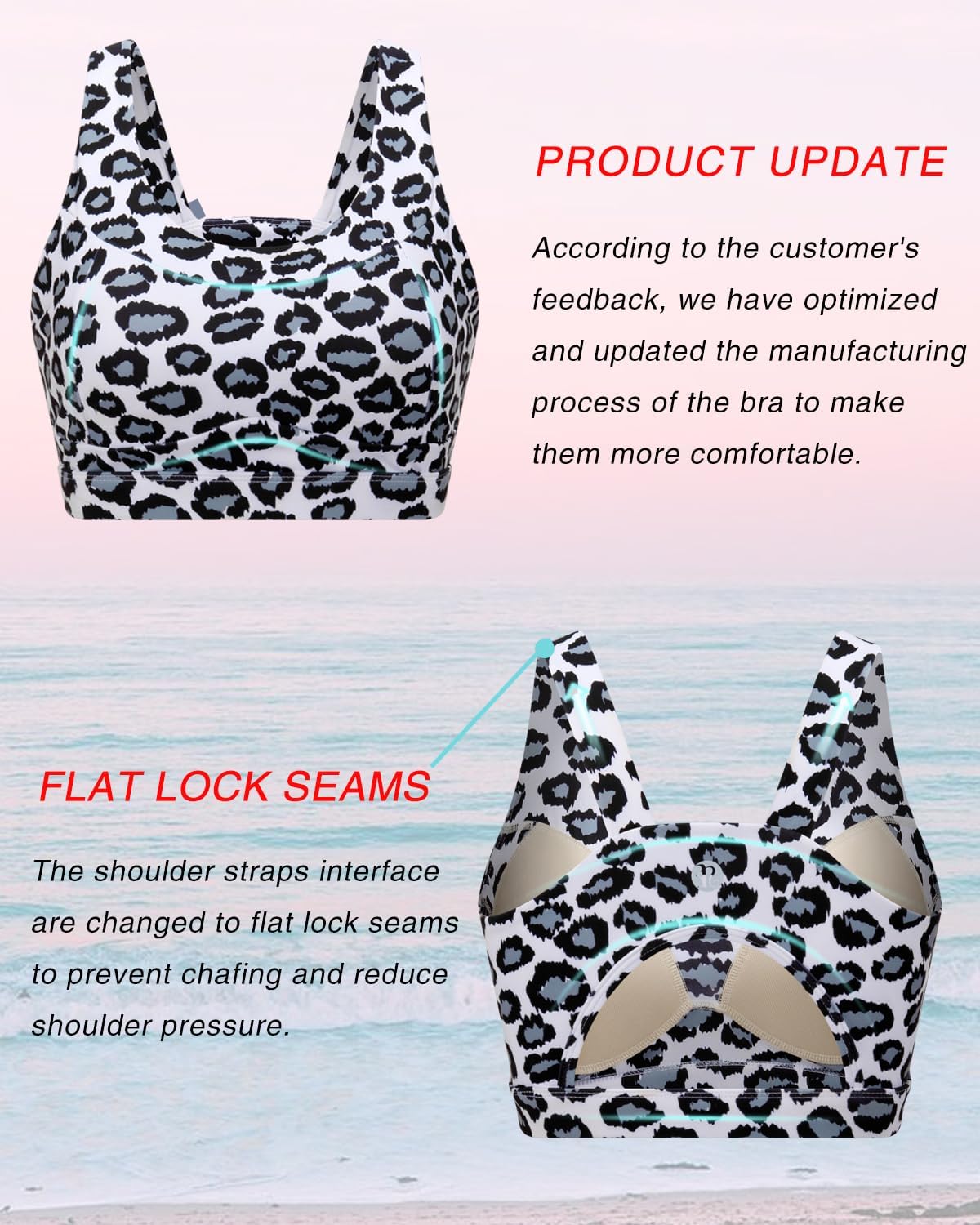 RUNNING GIRL High Impact Sports Bra - Racerback Workout Crop Top for Maximum Support | Comfortable Fit