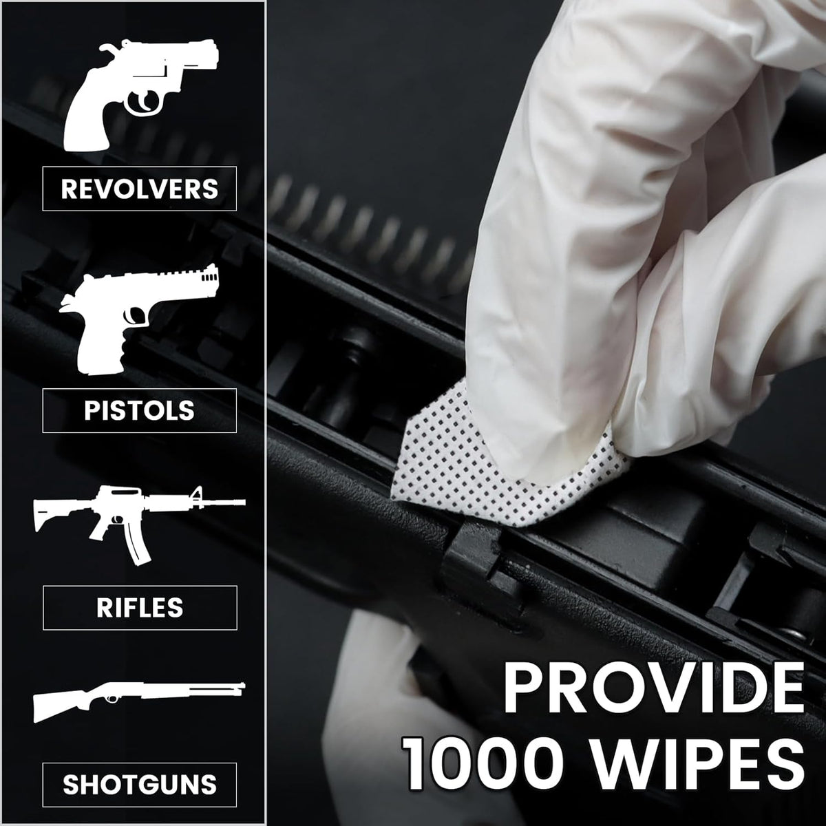 Skiennix Gun Cleaning Supplies - 500 PCS Kit with 1000 PCS Gun Patches for Effective Maintenance