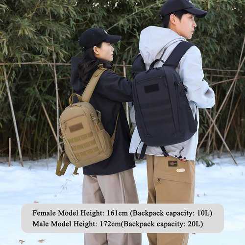 ArcEnCiel Mini Tactical Backpack - 10L/20L MOLLE Daypack for Camping & Outdoor Gear | Versatile & Compact