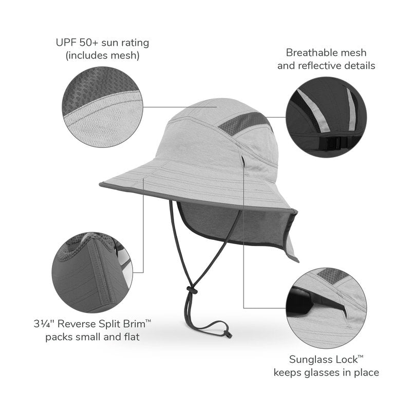Sunday Afternoons Ultra Adventure Hat - UPF 50+ Sun Hat for Men & Women with Neck Cape, Adjustable Fit, Breathable, Water-Resistant Design for Hiking, Fishing, or Outdoor Travel, Tan Melange, L/XL