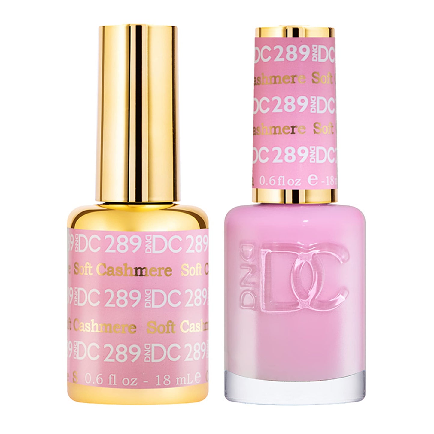 Dnd Dc Gel Polish Set, Pink Collection, Uv/Led Gel Polish And Air Dry Nail Lacquer, Matching Chip-Free Polish Duo, 289 Soft Cash