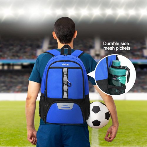 Goloni Youth Soccer Bag - Versatile Basketball Backpack with Ball & Shoe Compartments | Durable Design
