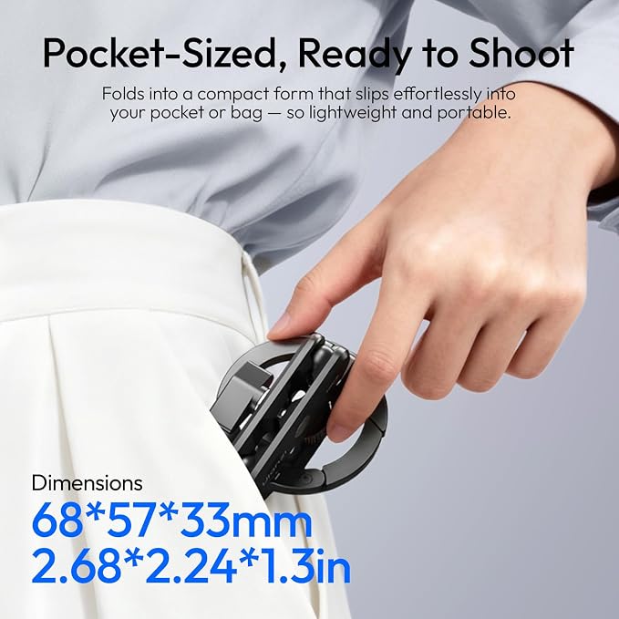 ULANZI Aluminum Magnetic Phone Tripod Mount, MA56 Camera Phone Mount w 1/4''