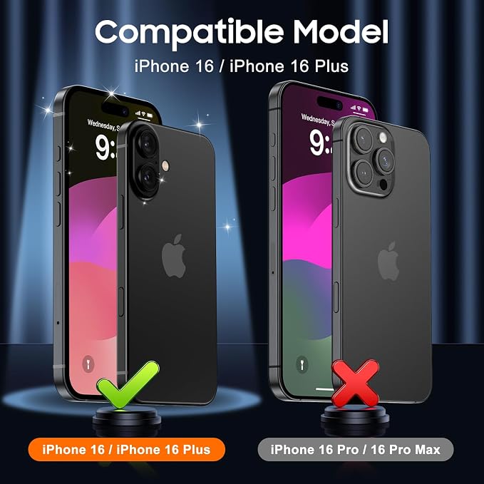 UniqueMe for 3 Pack iPhone 16 / iPhone 16 Plus/iPhone 17 Camera Lens Protector