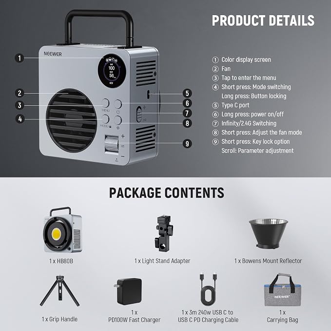 NEEWER 80W LED Video Light