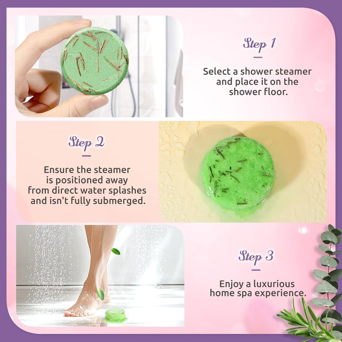 Skiennix Shower Steamers Aromatherapy - 8 Pack Essential Oil Shower Bombs for Relaxation & Stress Relief