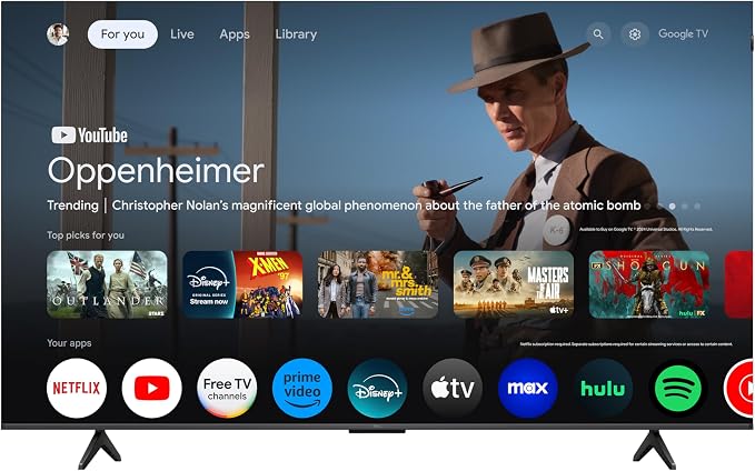 TCL 65" T7 4K QLED Google TV with 144Hz Gaming (65T7) | Smooth Motion for Sports & Gaming