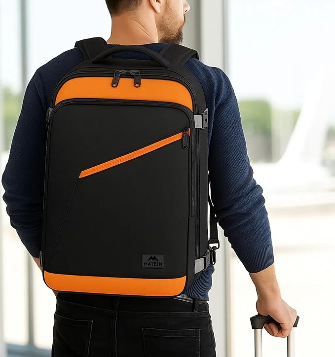 MATEIN Carry on Backpack for Airplanes, Expandable Travel Backpack Airline