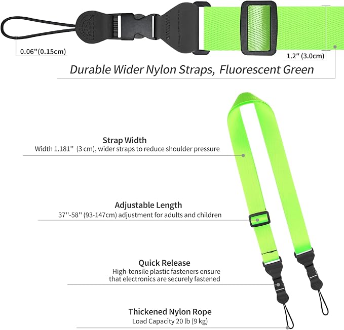 FIEIL 5 Pack Nylon iPad Strap, Adjustable Camera Neck Strap, Comfortable