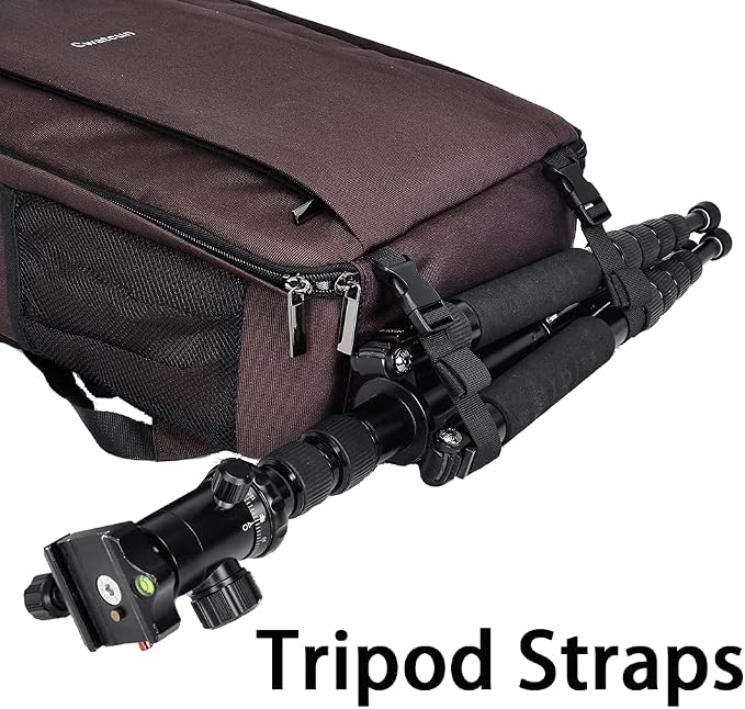 Cwatcun Camera Backpack with Rain Cover, Tripod Holder, USB Port, 15.6" Laptop