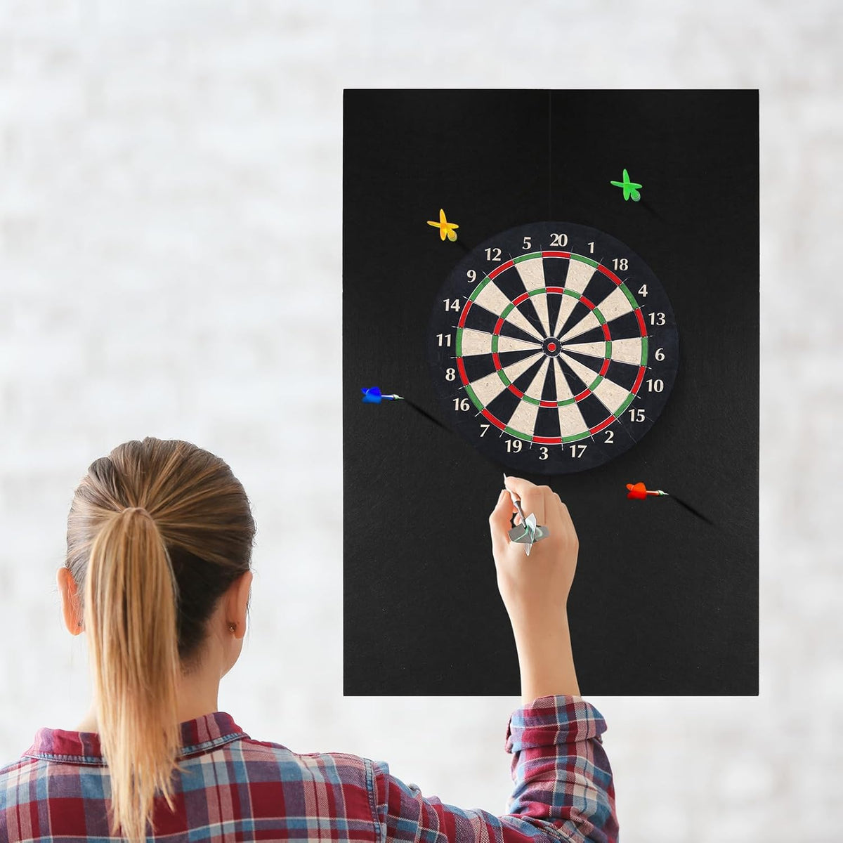 Protect Your Walls with Dart Board Wall Protectors - 36" H x 24" W Felt Surround Tiles