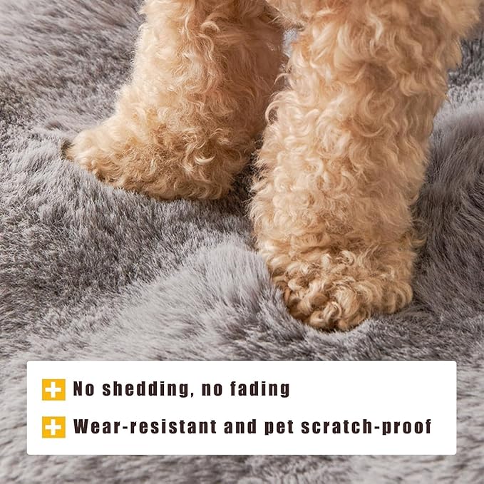 Cloud Pet Sofa Bed, Ultimate Comfort Warm Couch Cover with Fluffy Plush, Anti-Slip Machine Washable Pet Bed Easy to Maintain for Furniture Protector (Light Gray(29.5 * 29.5in))