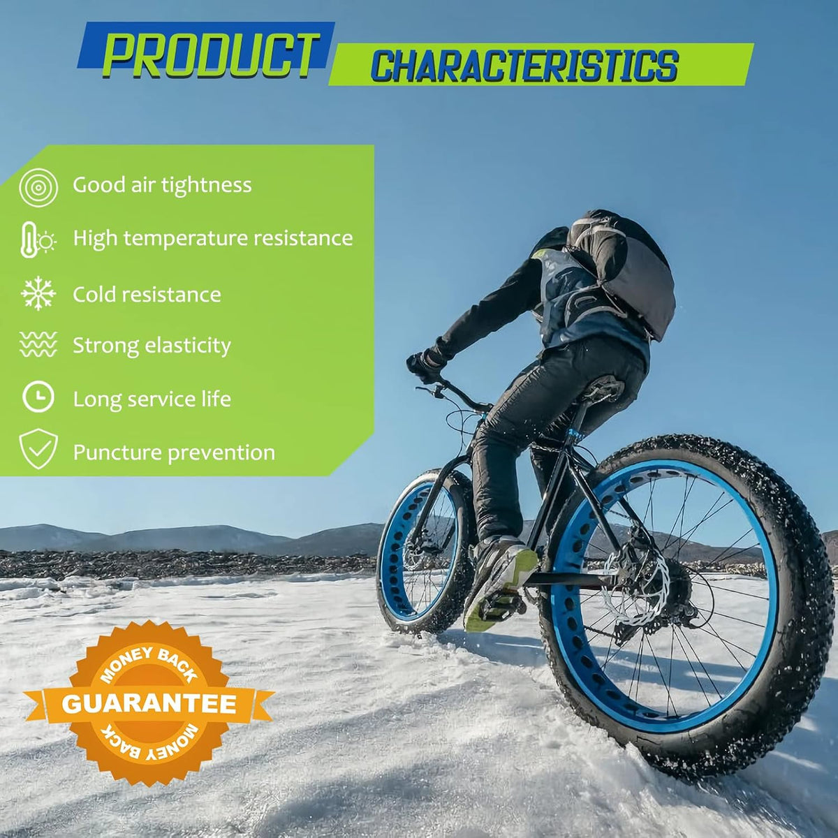 Skiennix Fat Bike Tubes - Premium Butyl Rubber with AV 32mm Schrader Valve | 20" & 26" Sizes