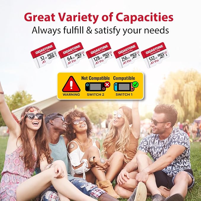 【for Switch 1 Only】 GIGASTONE 512GB Micro SD Card