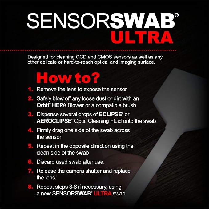 Sensor Cleaning Swab Kit