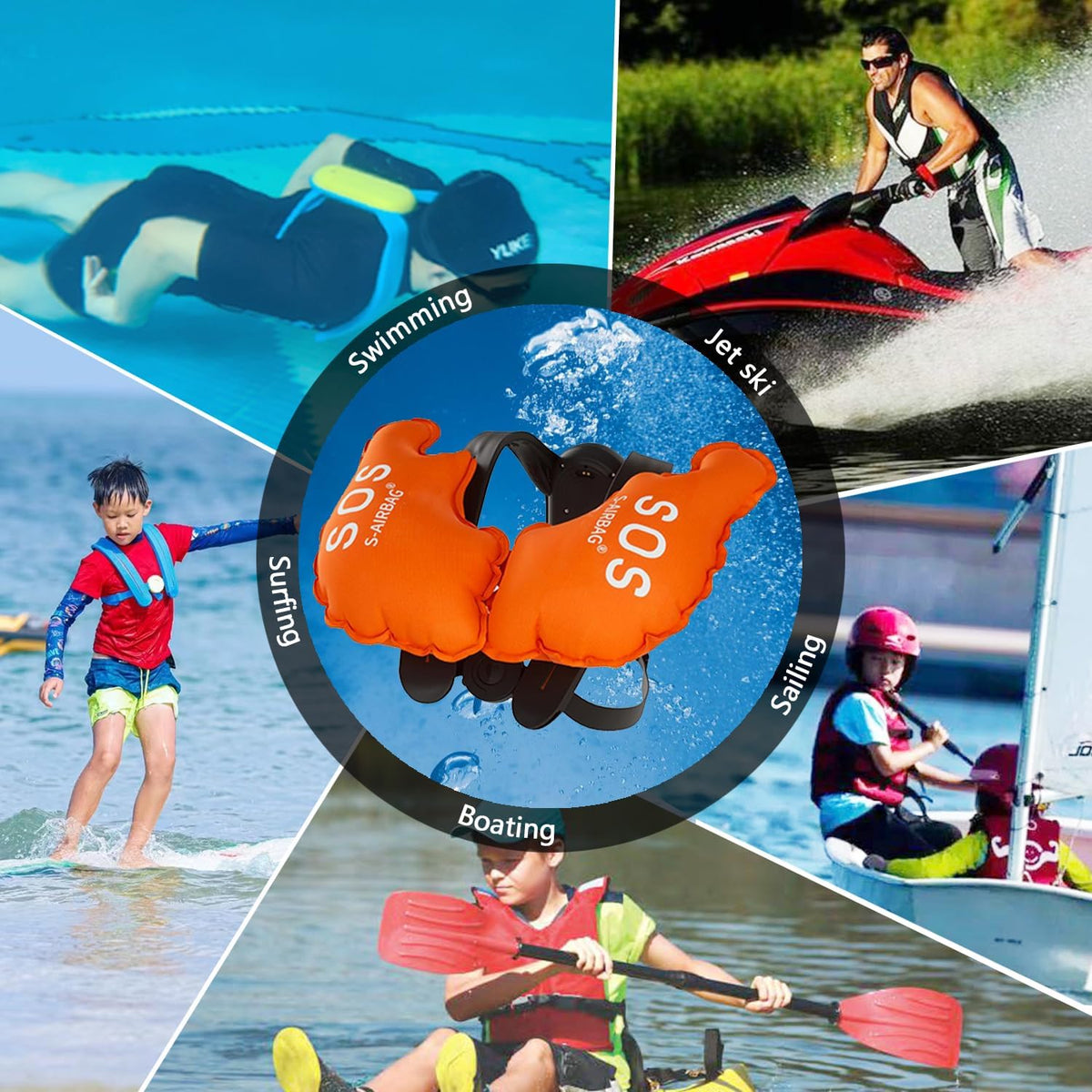 Skiennix Anti-Drowning Device | Smart Swim Life Vest for Water Sports Safety - Intelligent Human Detection
