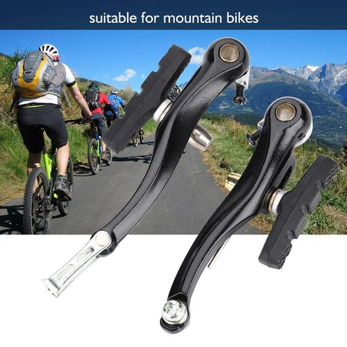 Brake Set, Aluminium Alloy V Shape Dual-Pivot Mountain Bike Calipers Set Bike Brake Accessory and Spare Parts Tricycle Parts V Brake Bike Brakes