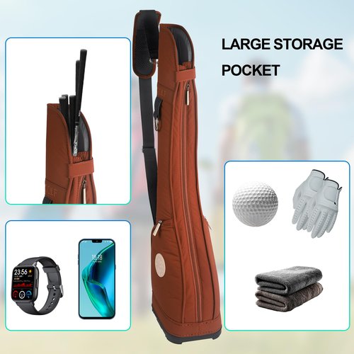 Lightweight Golf Club Bag, Golf Travel Bag for 7-8 Golf Clubs, Waterproof Small Golf Bag for Men/Women, with Adjustable Shoulder Strap