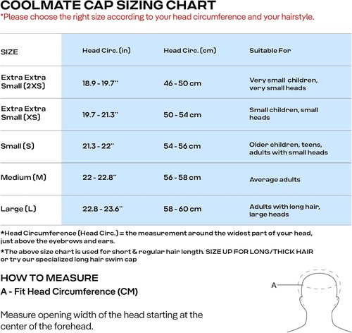 COOLMATE Swim Cap for Women, Men & Kids - Lightweight Silicone, Water-Resistant & Non-Slip Fit | Perfect for Pool Swimming (1 Pack)