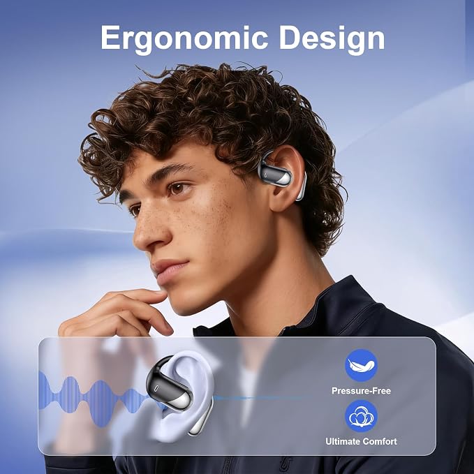 AI Open Ear Headphones Translation Earbuds, Real-Time 2-Way Language Translator