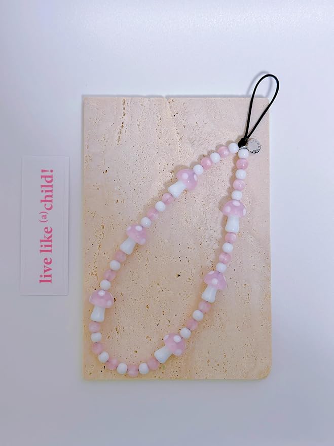 Drawwind Phone Charm Beaded Wristlet Strap Universal Cell Phone Lanyard Cute