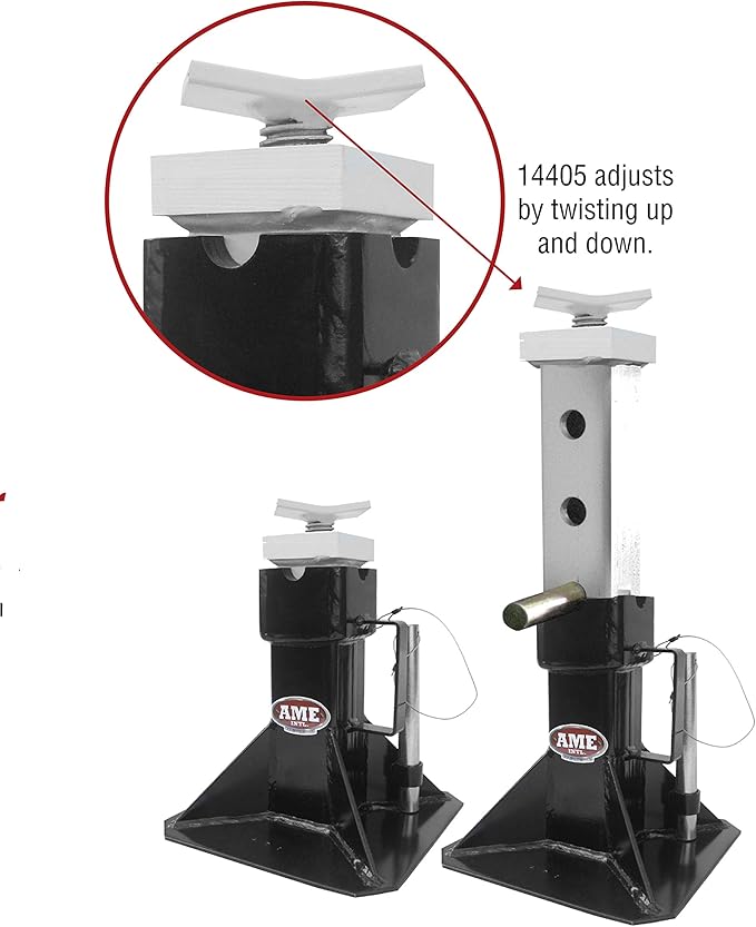 AME INTL 14405 Heavy Duty Jack Stand (with Adjustable Top 22 Ton (Pair))