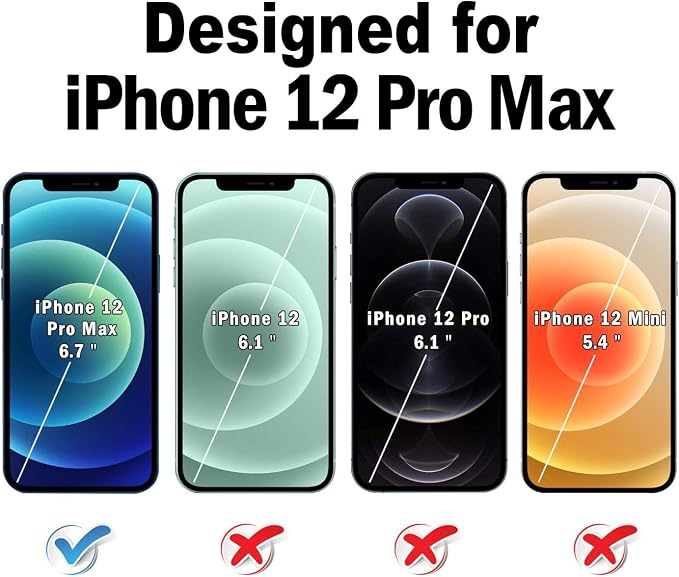 QHOHQ Privacy Screen Protector for iPhone 12 Pro Max 6.7 Inch, Anti-Spy