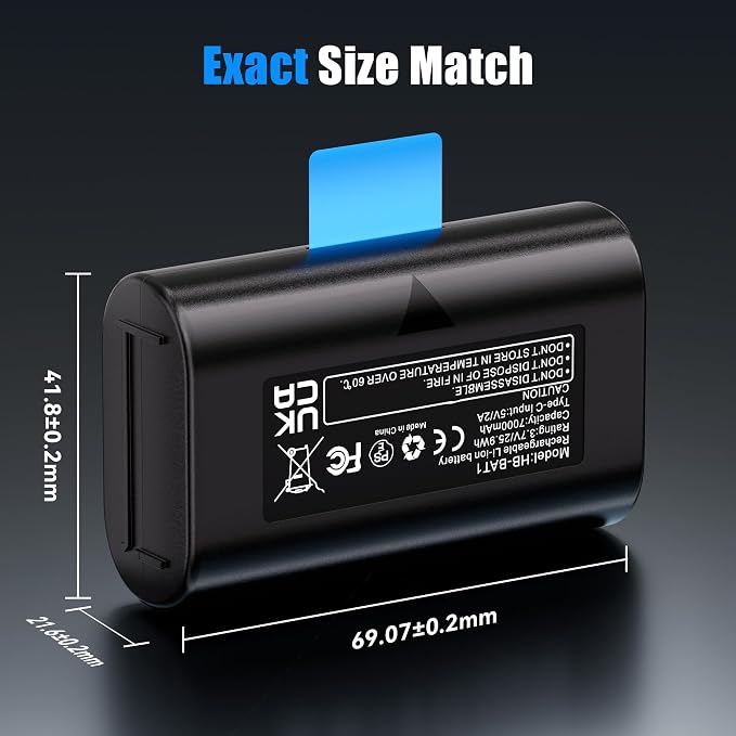 Fulpower 2-Pack Rechargeable Battery Compatible