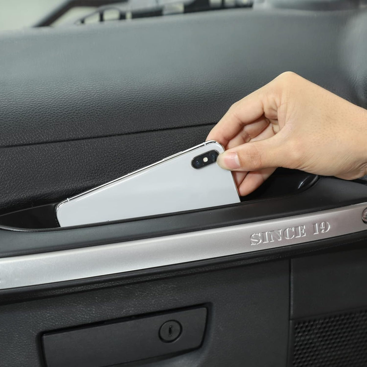 Voodonala Car Passenger Side Co-Pilot Grab Handle Storage Box for 2007-2010 Jeep Wrangler JK & Unlimited Black