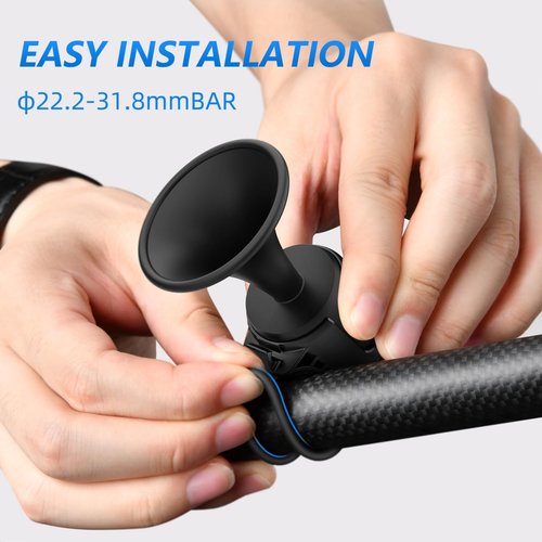 120dB Bike Electric Horn – Loud Cycling Bell for Adults & Kids – Easy Install, IPX4 Waterproof Bicycle Horn (Black)