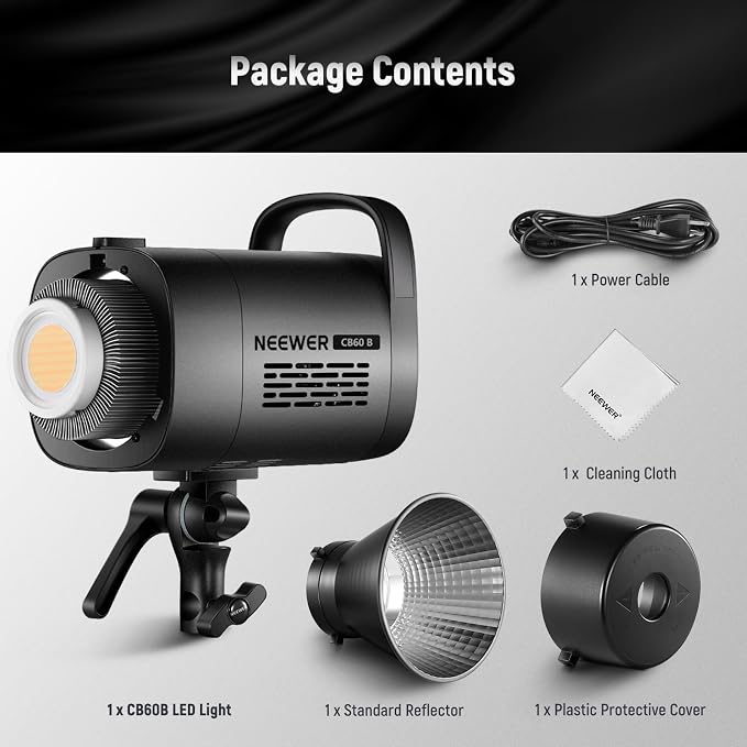 NEEWER CB60B 70W LED Video Light 2.4G/APP Control, Bi Color 2700-6500K 34000Lx