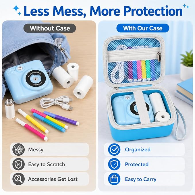 PAIYULE Kids Instant Print Camera Case Compatible