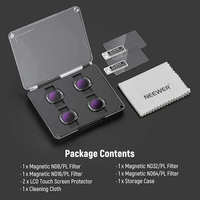 NEEWER Magnetic ND/PL Filter Set Compatible