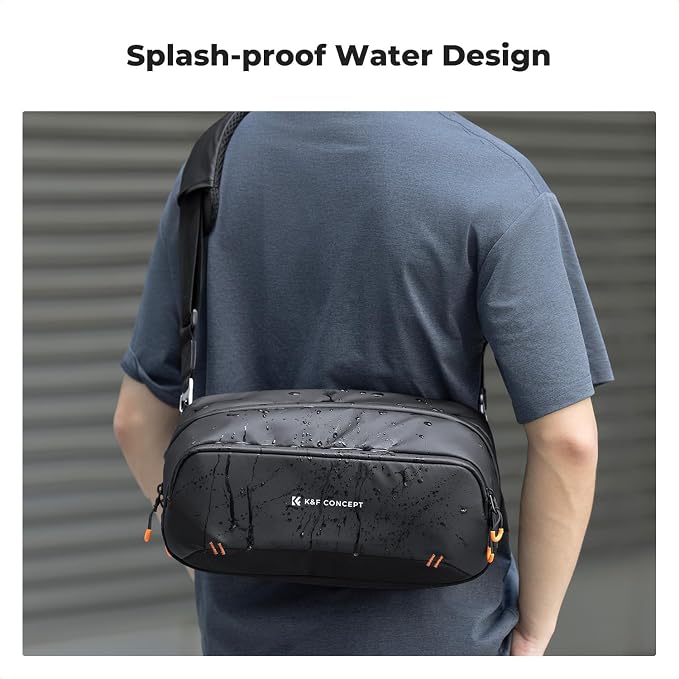 K&F CONCEPT Storage Sling Bag, Vlog Photography Camera Bag, Portable Carrying