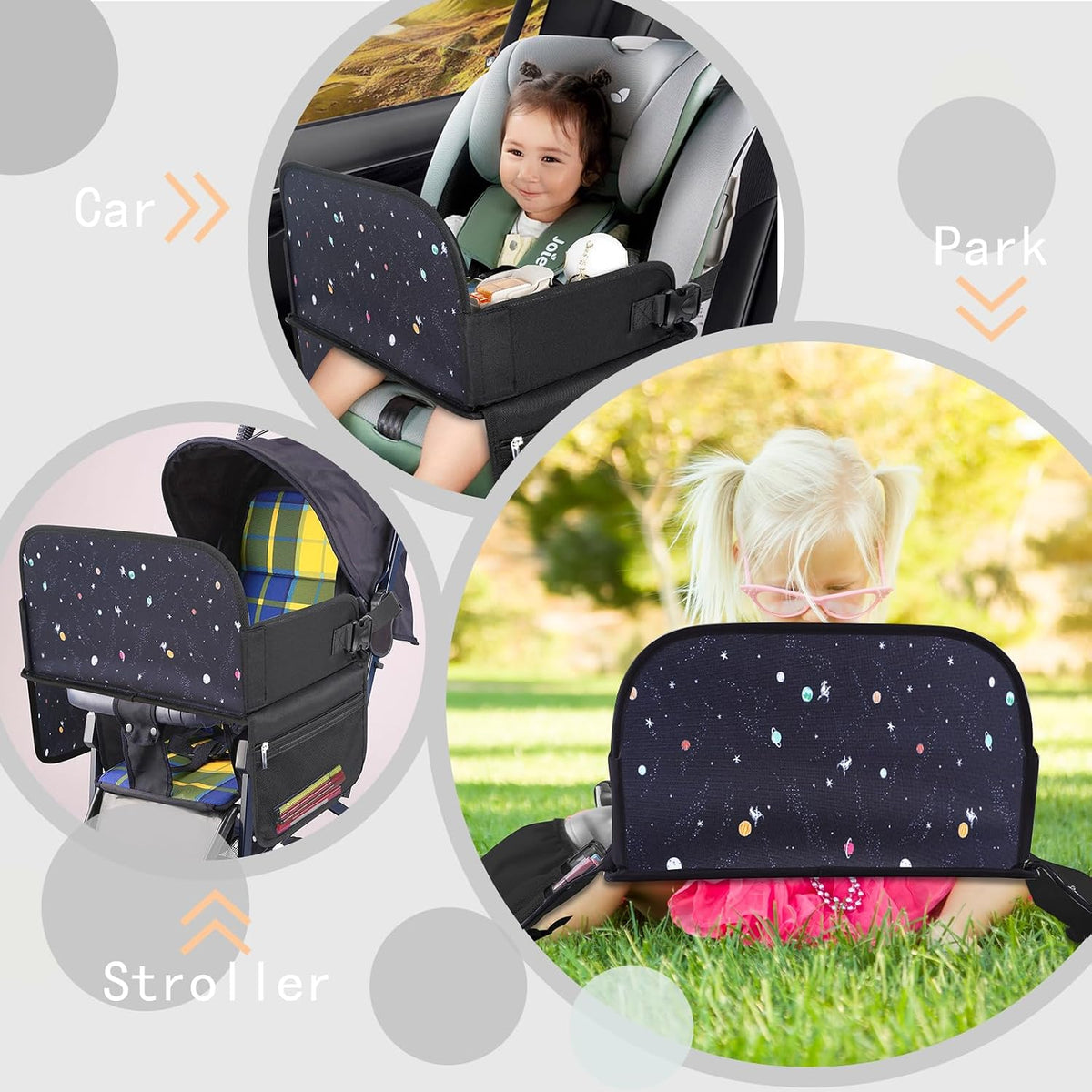 MENZOKЕ Kids Travel Tray, Road Trip Activities for Kids Toddlers