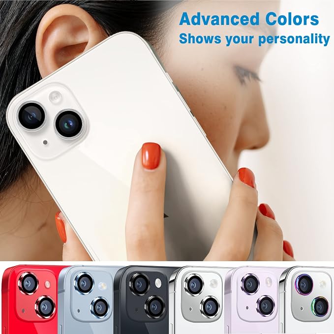 for iPhone 15 and 15 Plus Camera Lens Protector, Anti-Scratch Lens Cover 9H