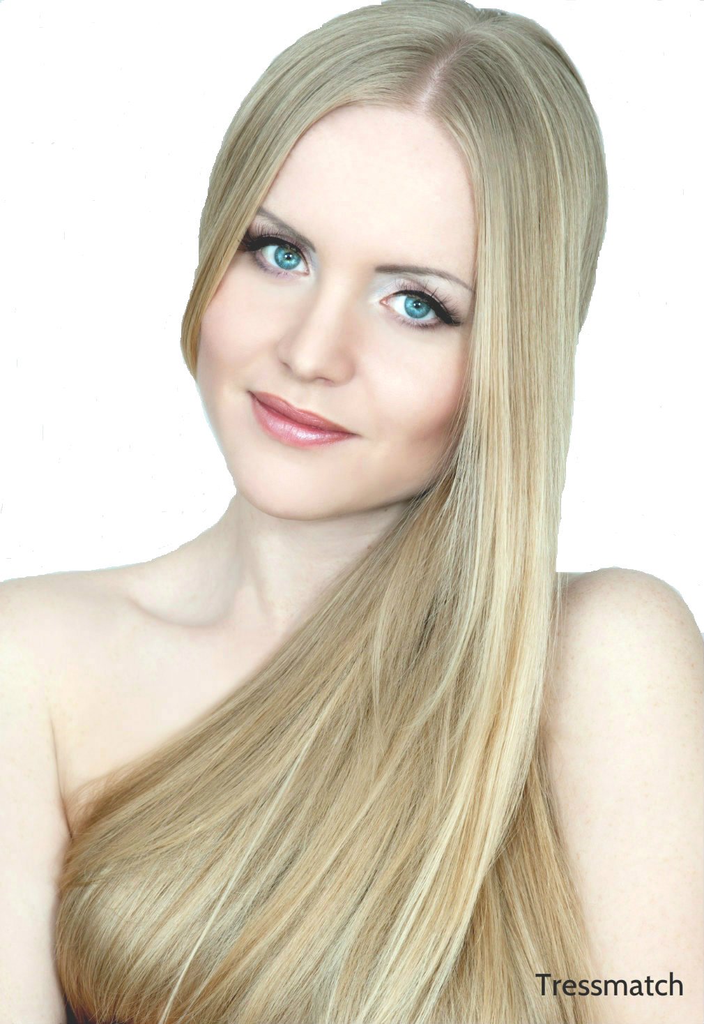 Tressmatch16 -18'' Remy Human Hair Clip In Extensions Thick To Ends Wheat/Natural/Medium Blonde (#16) 9 Pieces Full Head Volum