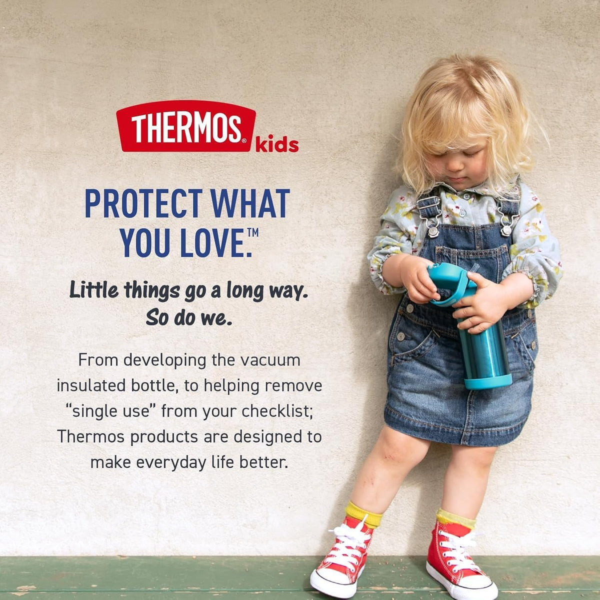 THERMOS FUNTAINER Water Bottle - 12 Ounce Stainless Steel Vacuum Insulated with Straw | Kids Construction Design